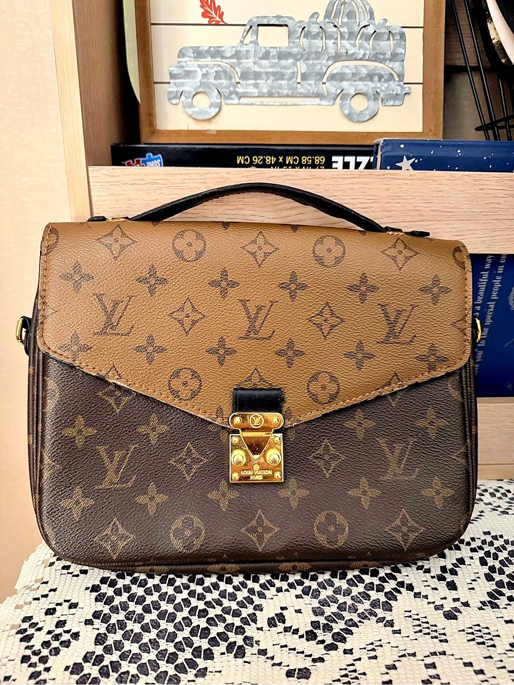Monogram Shoulder Bag Brown
